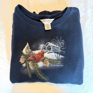 Vintage Northern Reflections Sweater with Cardinal Design